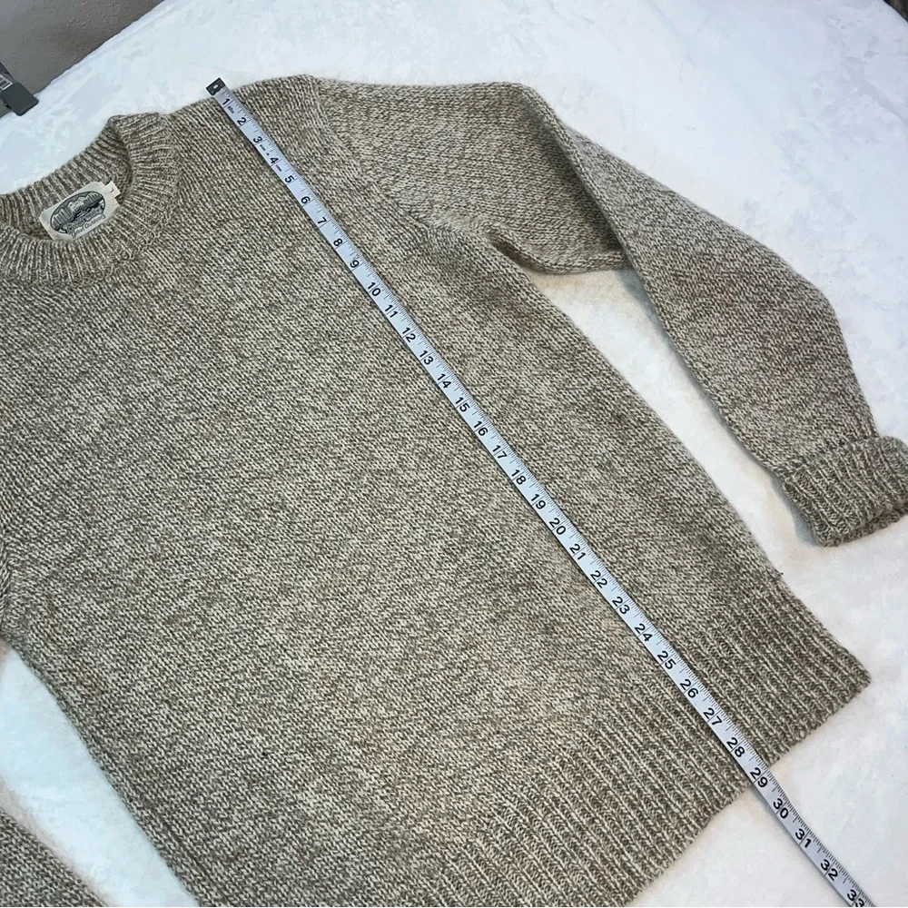 Vtg Britches Great Outdoors Sweater Mens‎ Large Oatmeal Wool Nylon Crew Neck